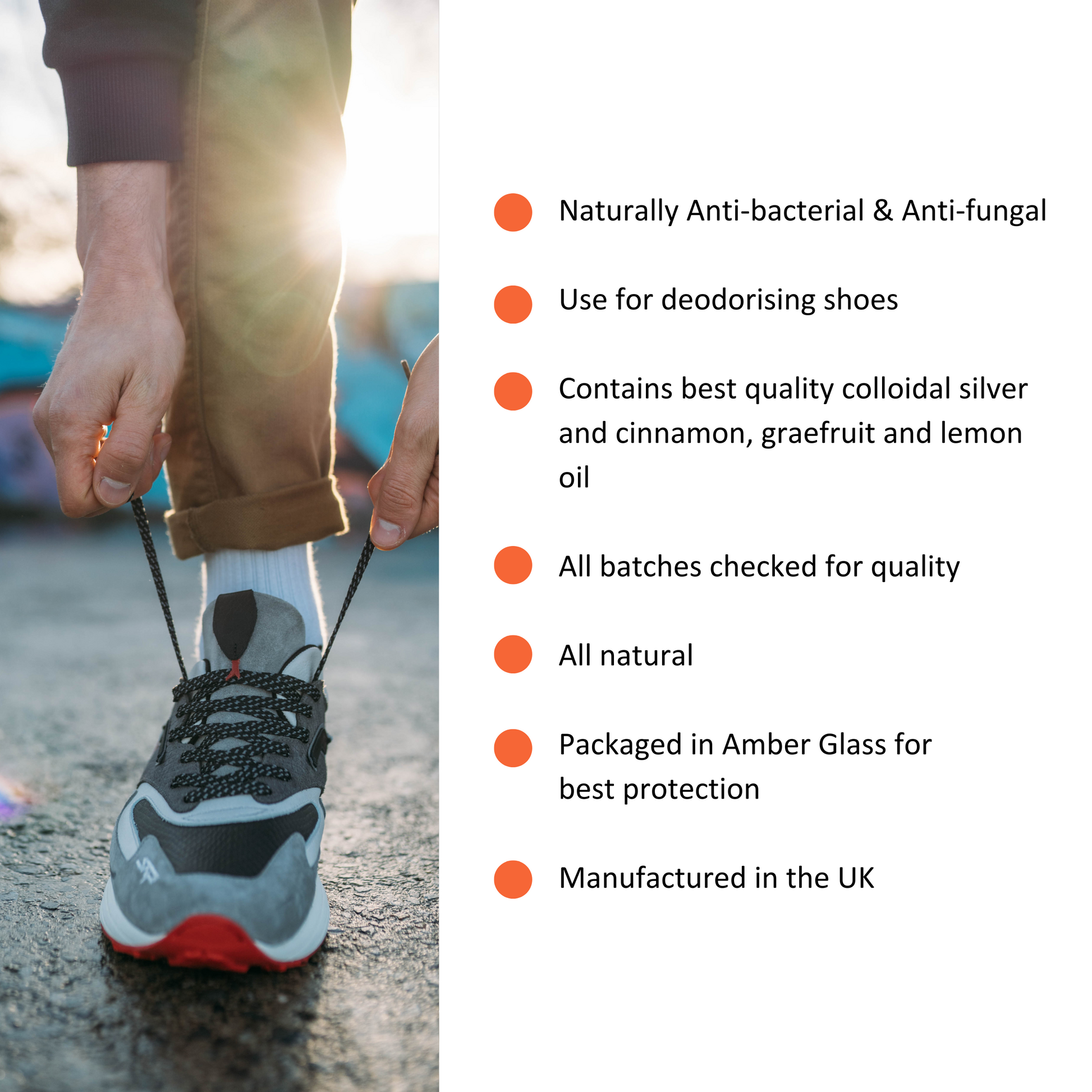 Shoe Fresh Spice Deodoriser with Cinnamon, Grapefruit & Lemon Essential Oil 100ml