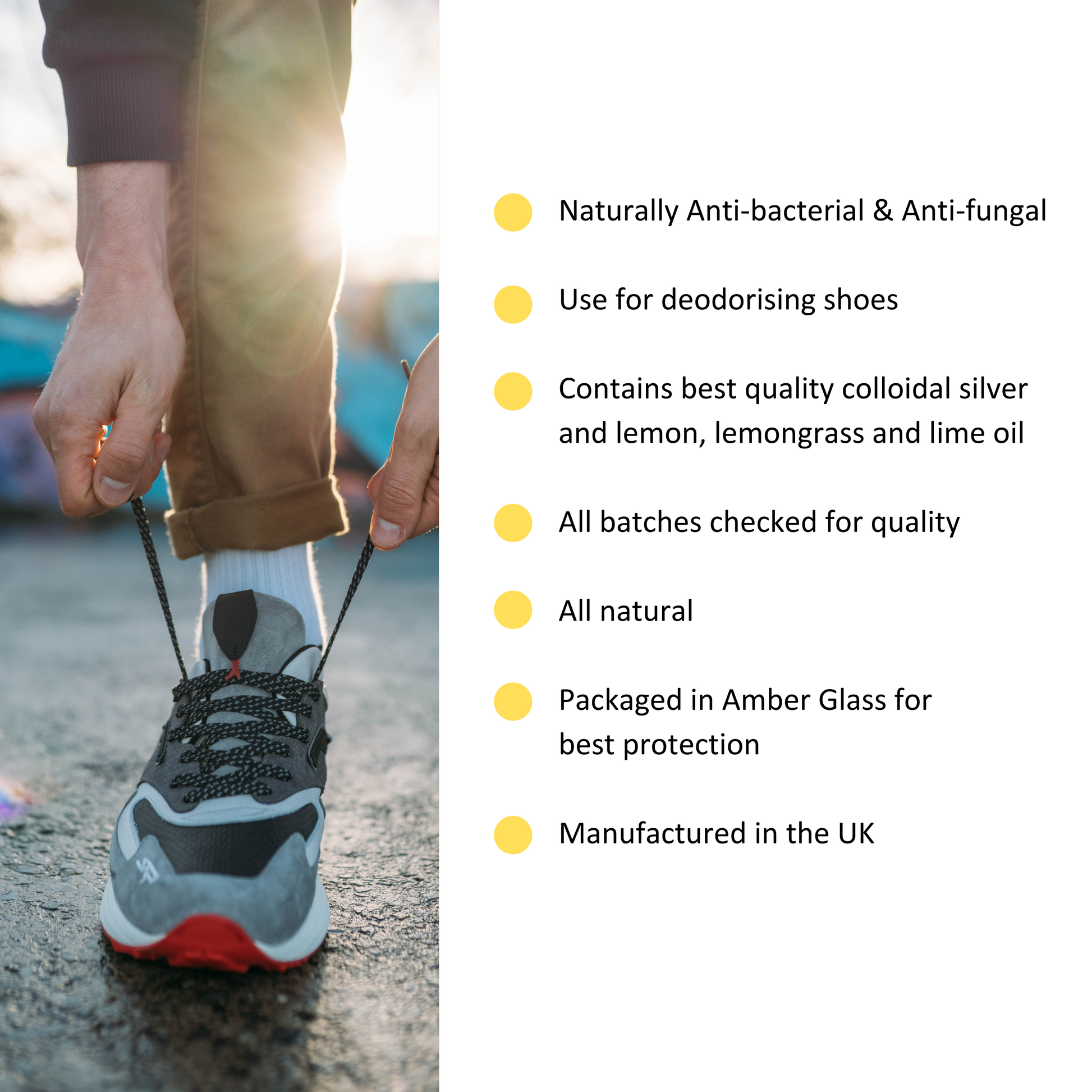 Shoe Fresh Citrus Deodoriser with Lemon, Lemongrass & Lime Essential Oil 100ml