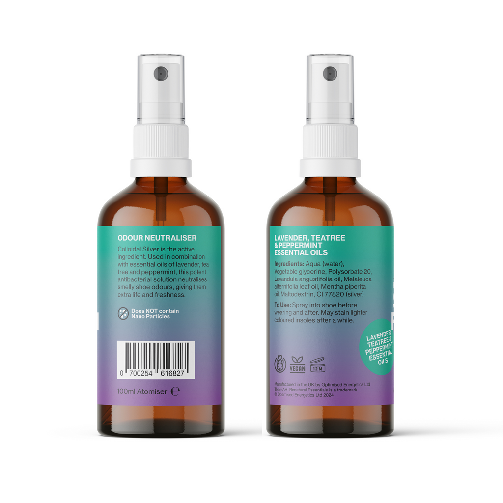 Shoe Fresh Zest Deodoriser with Lavender, Peppermint & Tea Tree Essential Oil 100ml