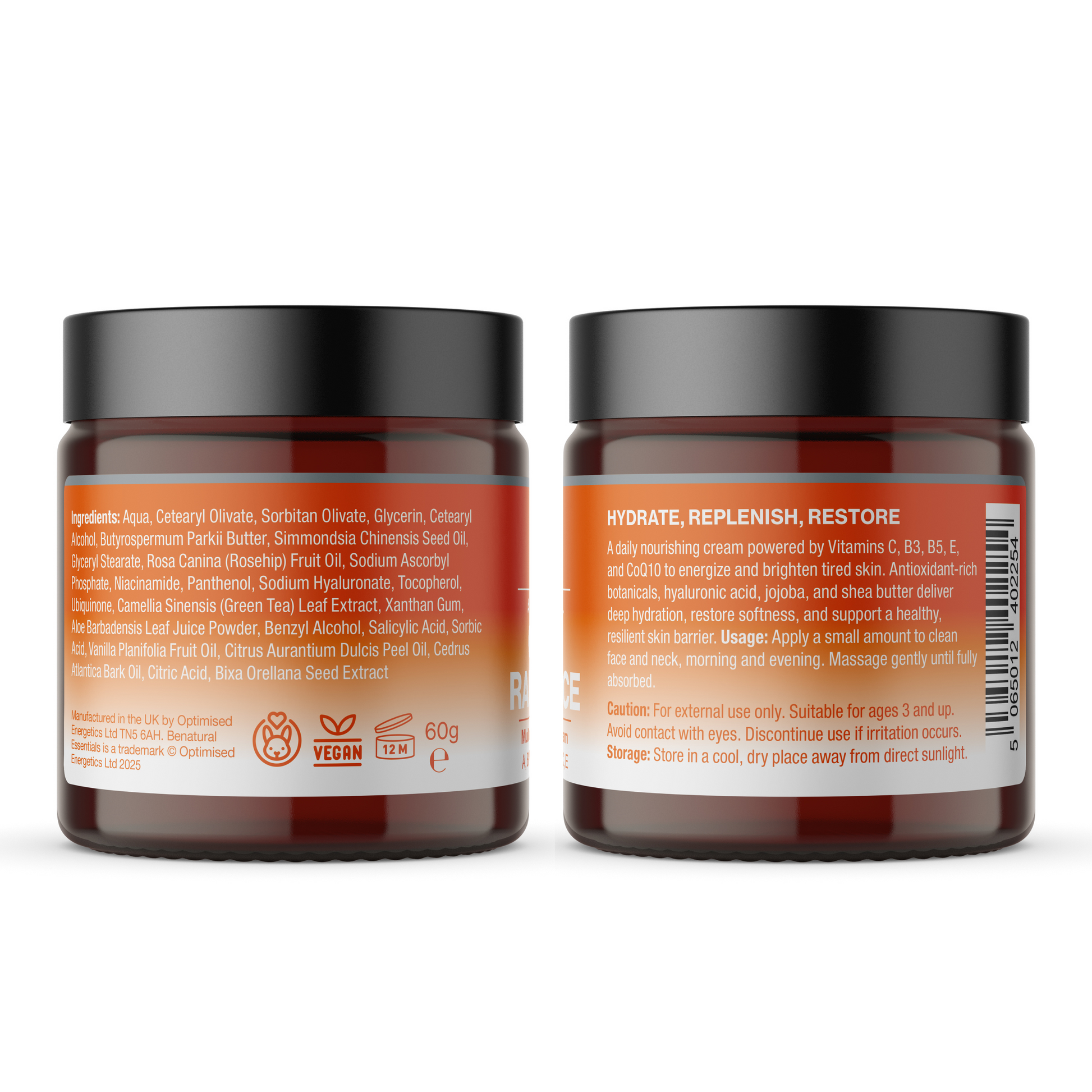 All Natural Q10+ RADIANCE Multi Vitamin Cream A, B1, B2, B3, B5, C, E